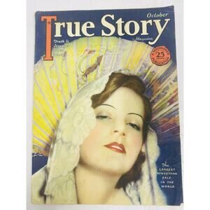 Vintage True Story Magazine OCT 1927 CD BORING REXALL Drug Store Buhl IDAHO